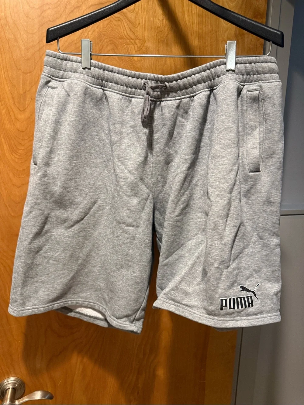Puma Men’s Light Gray Athletic Fleece Shorts